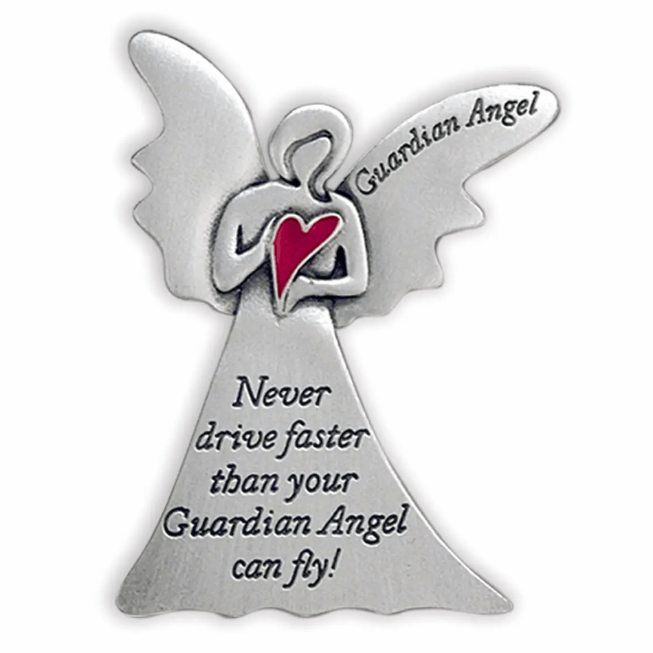 Never Drive Faster Guardian Angel Visor Clip - The Celtic Gift Store - Keychains