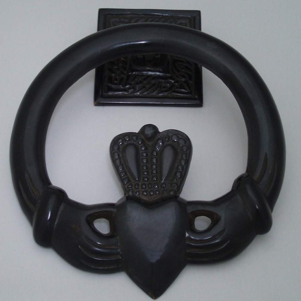 Oiled Bronze Claddagh Door Knocker - The Celtic Gift Store - Decor