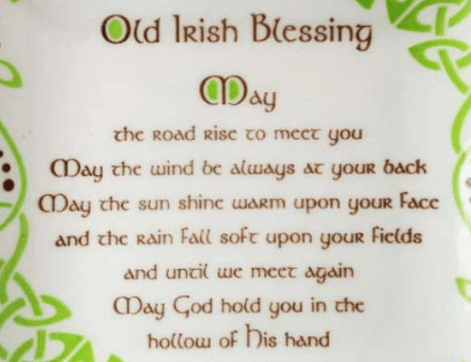 Old Irish Blessing Square Dish (12cm) - The Celtic Gift Store - Decor