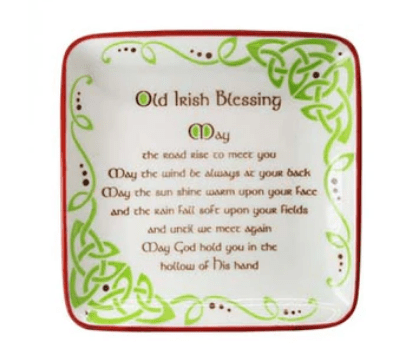 Old Irish Blessing Square Dish (12cm) - The Celtic Gift Store - Decor