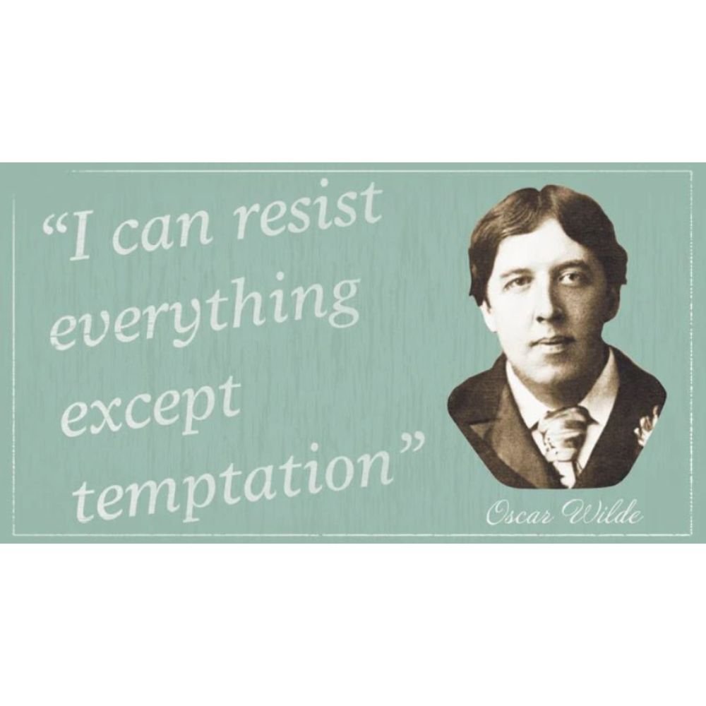 Oscar Wilde Temptation Quote Pin Up - The Celtic Gift Store - Gifts