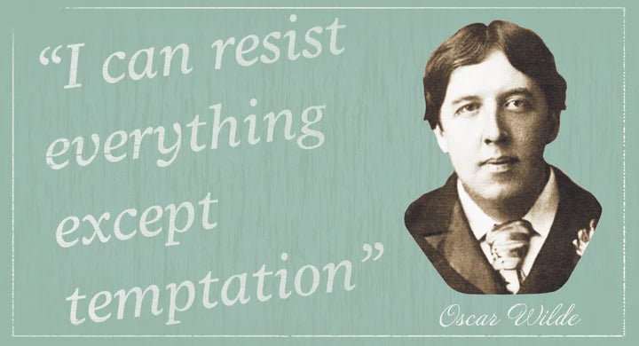 Oscar Wilde Temptation Quote Pin Up - The Celtic Gift Store - Decor