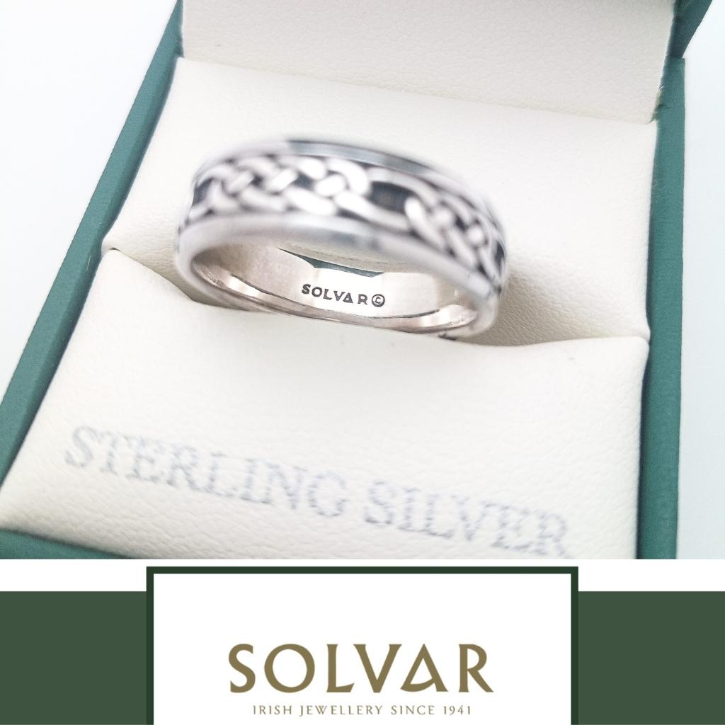 Oxidized Sterling Silver Lady's Claddagh Ring