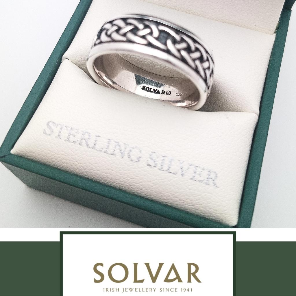 Oxidized Sterling Silver Men's Claddagh Ring