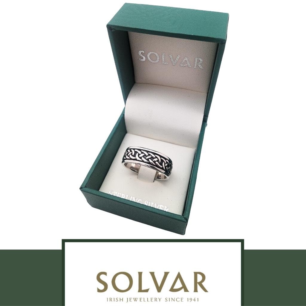 Oxidized Sterling Silver Men's Claddagh Ring