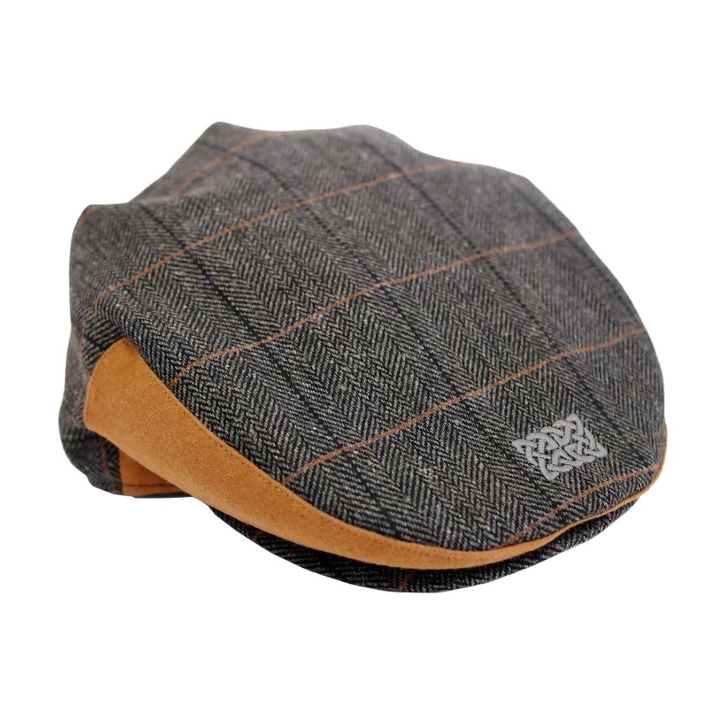 Patrick Francis Adults Grey Tweed Celtic Knot Flat Cap by Patrick Francis - Hats
