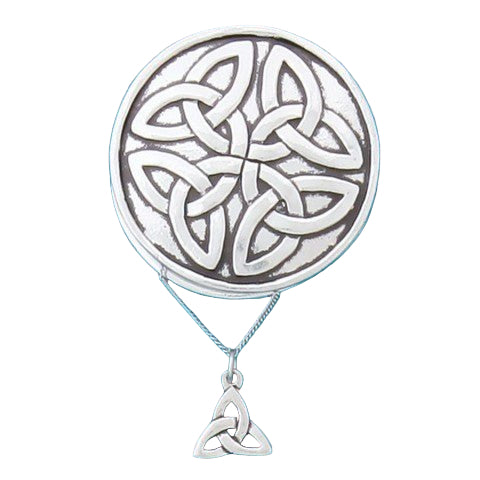 Pewter Celtic Knot Wish Box with Trinity Knot Necklace - The Celtic Gift Store - Necklaces