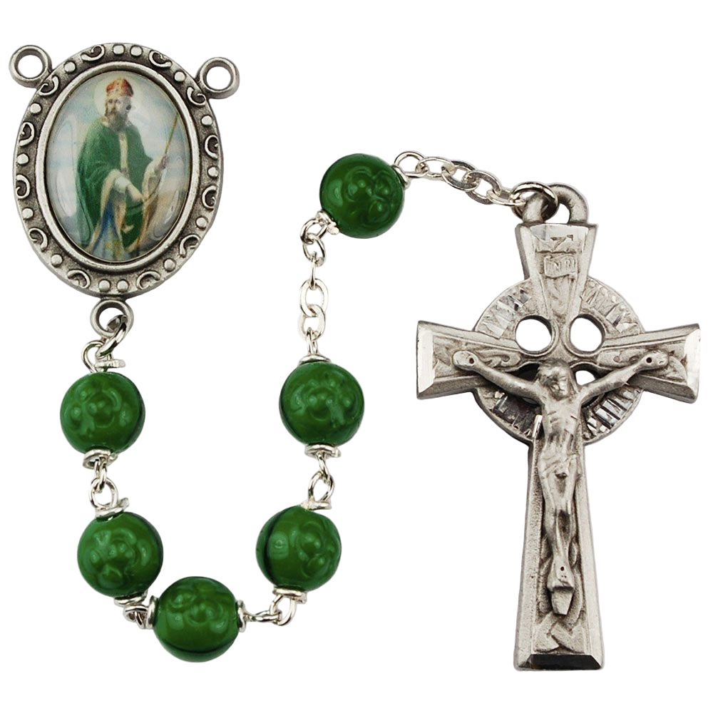 Pewter St. Patrick Rosary - Round Beads - The Celtic Gift Store - Apparel & Accessories