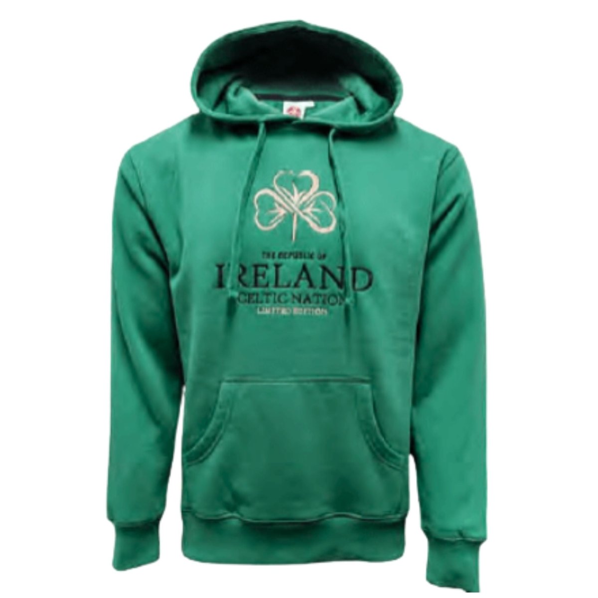Republic of Ireland Embroidered Shamrock Green Hoodie