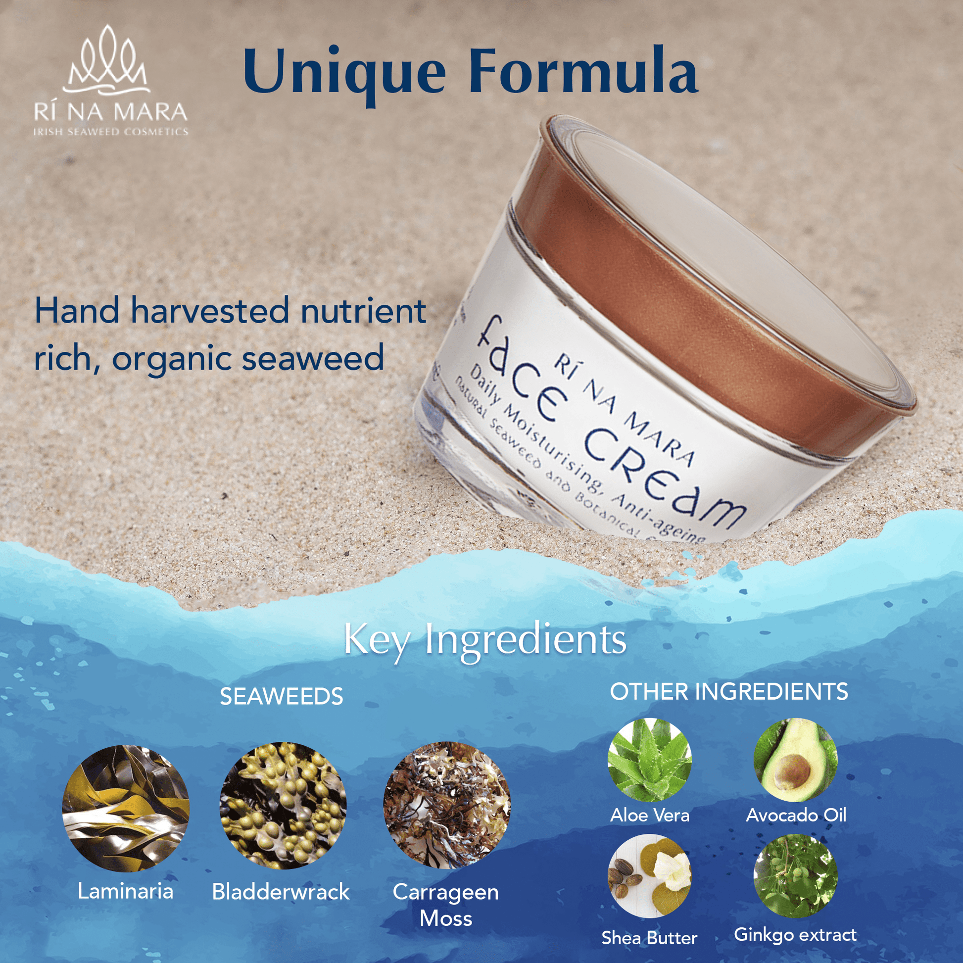 Ri Na Mara Seaweed Face Cream - The Celtic Gift Store - Beauty and Wellness