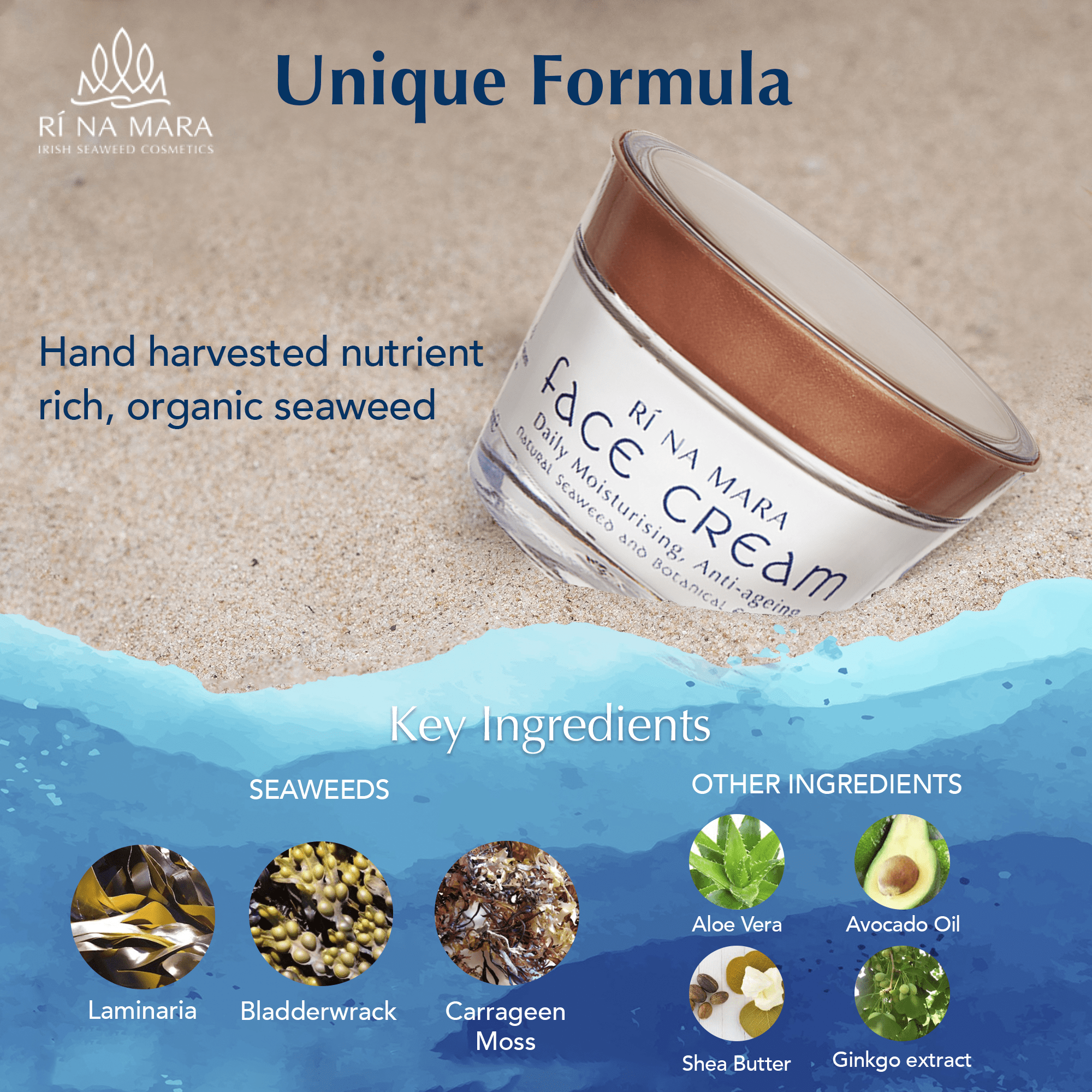 Ri Na Mara Seaweed Face Cream - The Celtic Gift Store - Beauty and Wellness