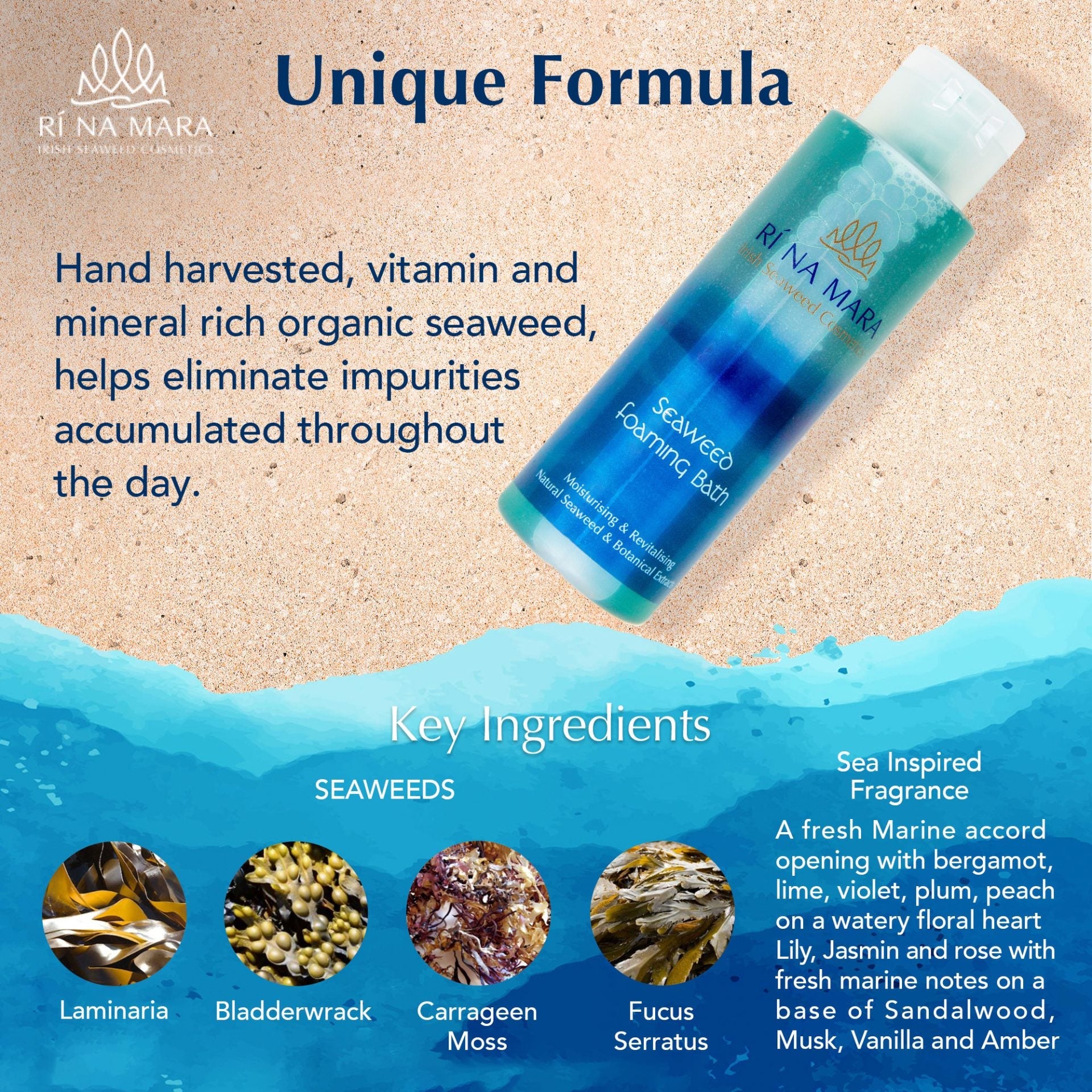 Ri Na Mara Seaweed Foaming Bath - The Celtic Gift Store - Beauty and Wellness