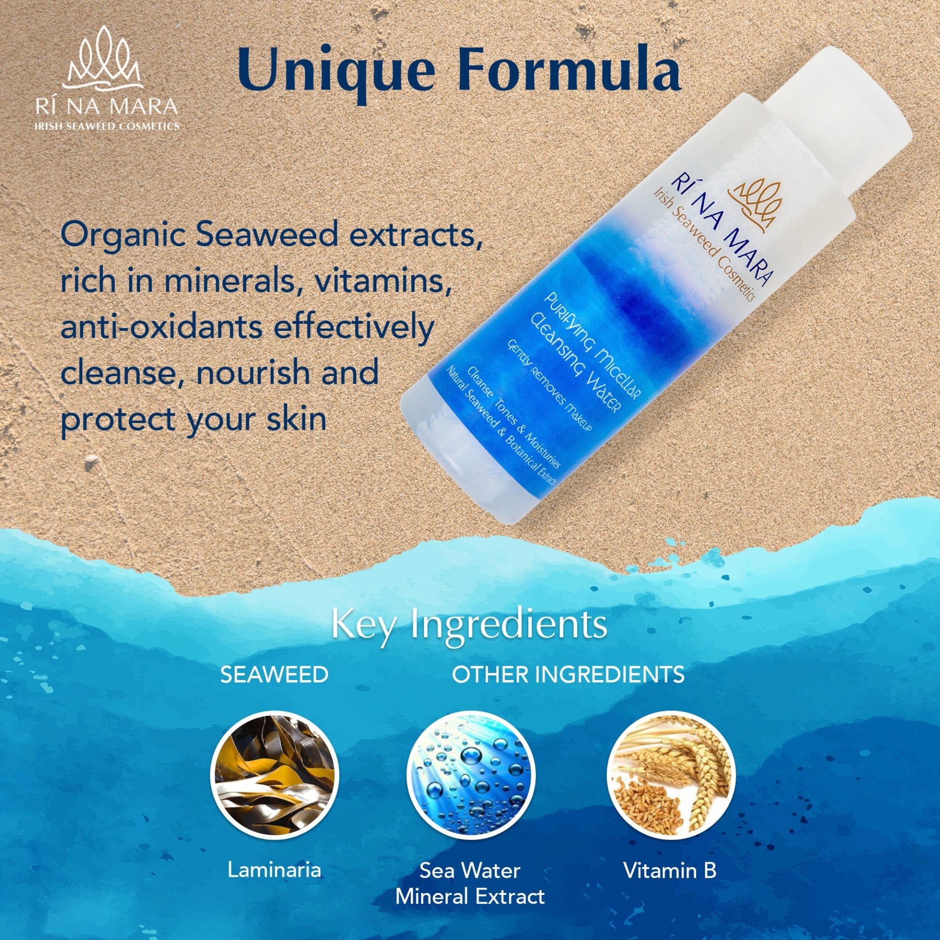 Ri Na Mara Seaweed Purifying Cleaning Water - The Celtic Gift Store - Beauty and Wellness