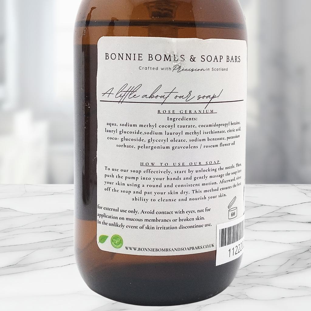 Rose Geranium Liquid Hand Soap