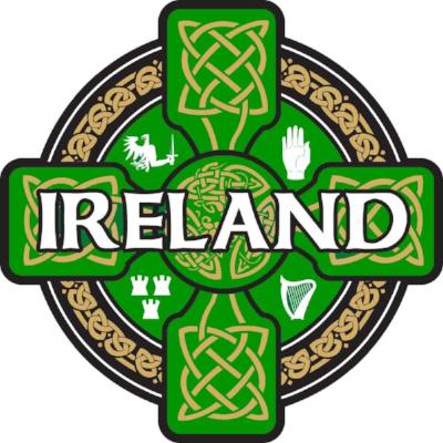 Round Celtic Cross Sticker - The Celtic Gift Store - Gift