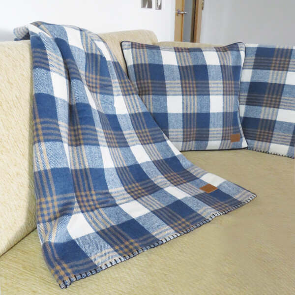 Samuel Lamont Blue Tweed Throw Blanket - The Celtic Gift Store - Blankets and Bedding