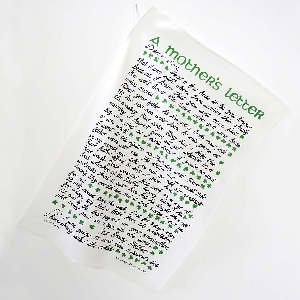 Samuel Lamont Irish Mother's Letter Tea Towel - The Celtic Gift Store - Decor