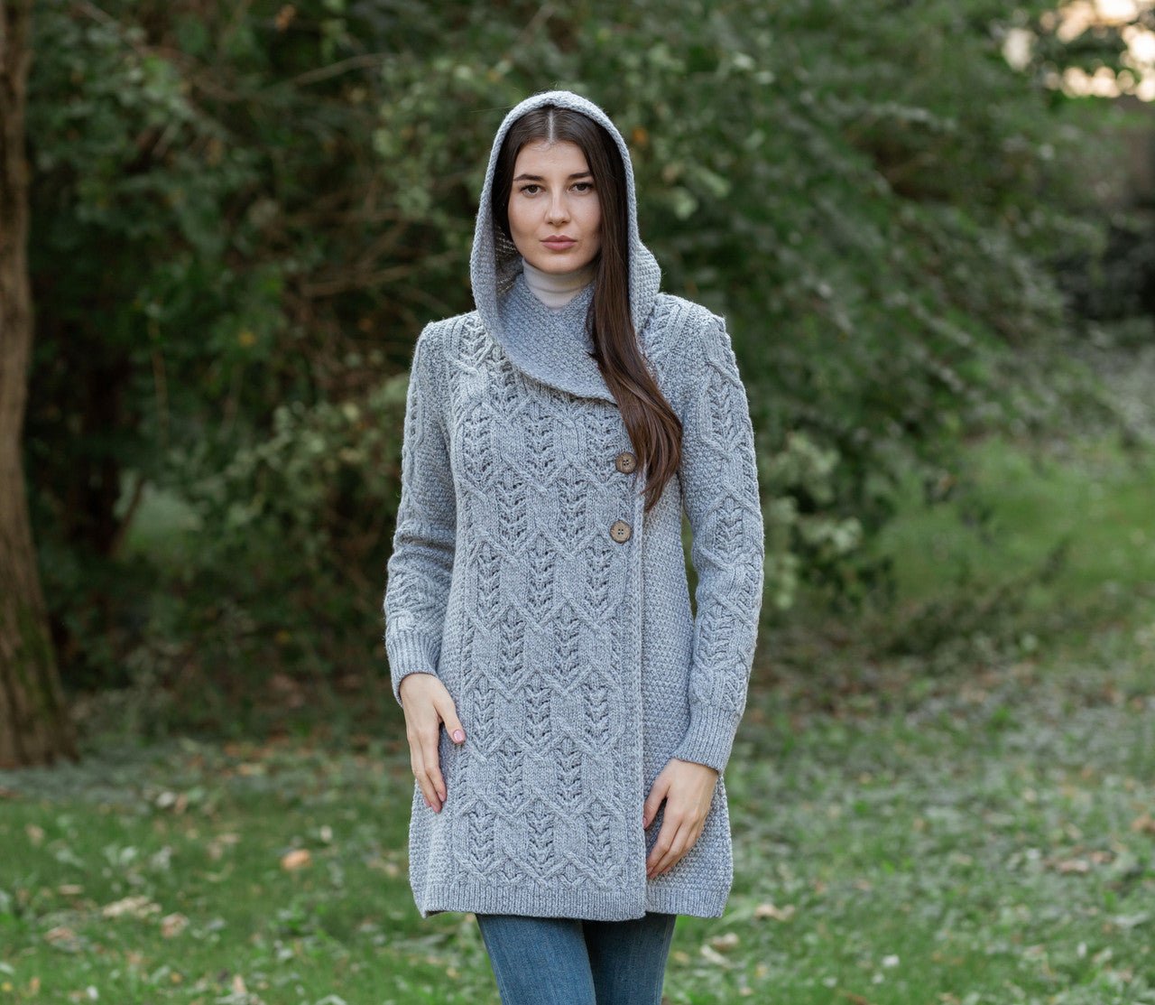 SAOL Aran Leaf Coat - The Celtic Gift Store - 