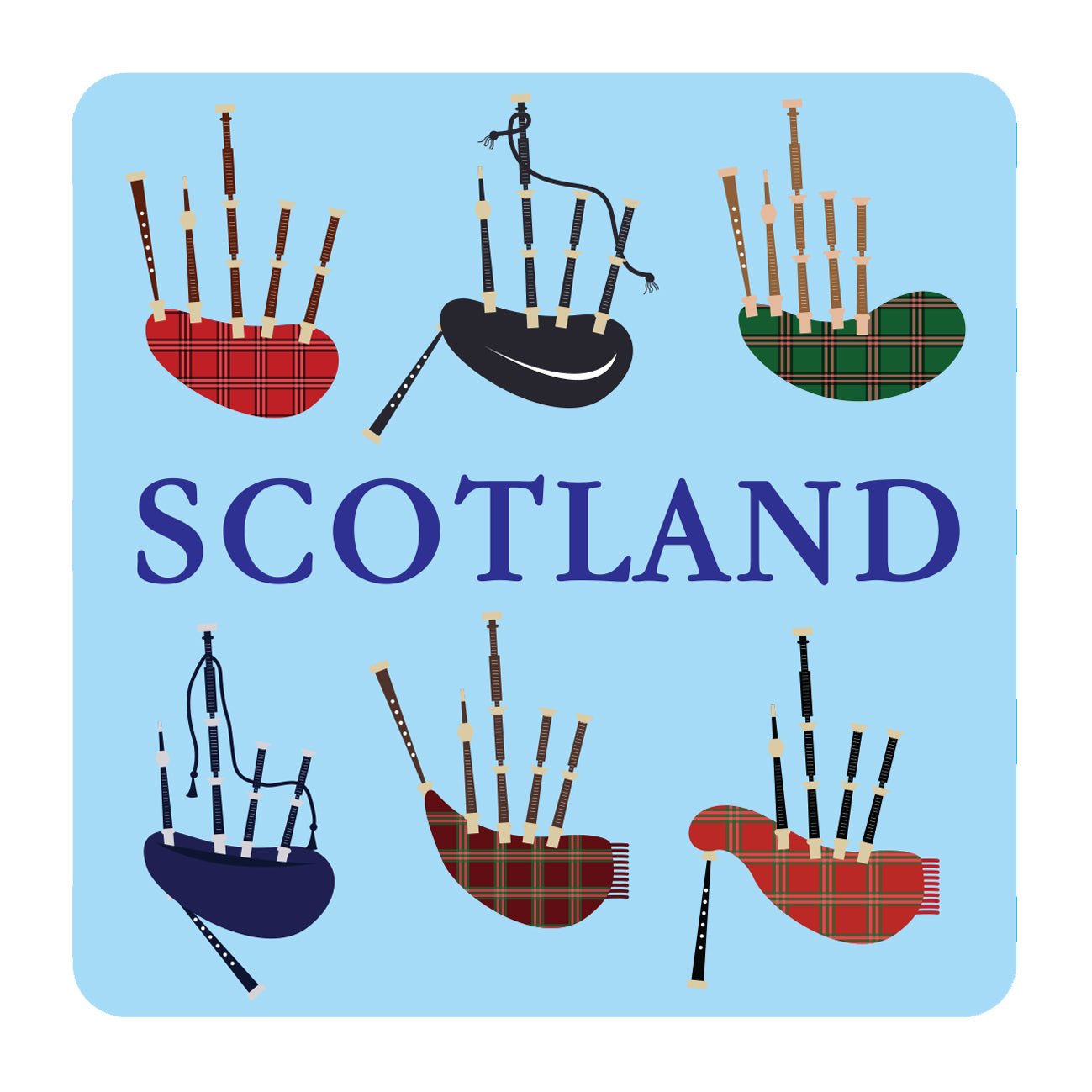 Scotland Bag Pipes Coaster - The Celtic Gift Store - Tableware