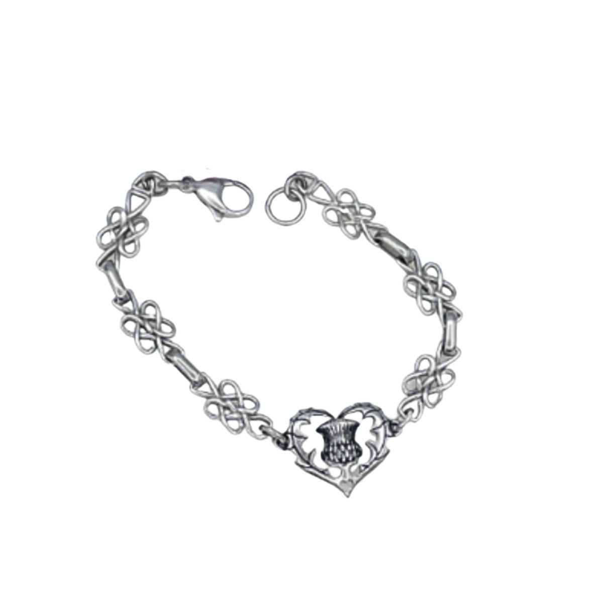 Scottish Thistle Infinity Love Bracelet