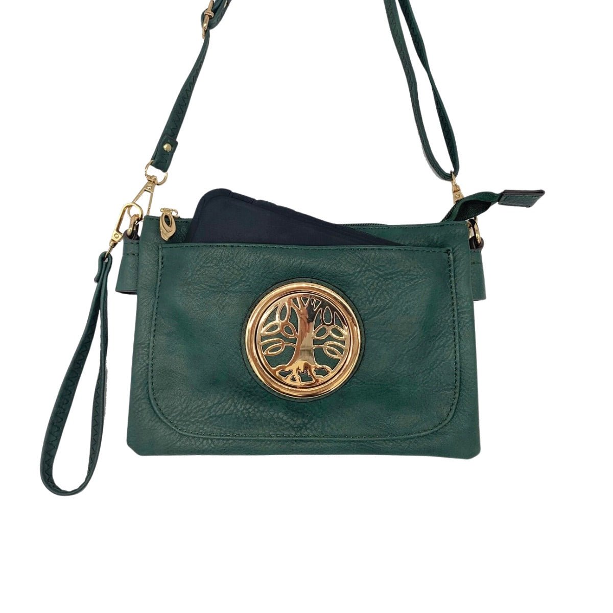 Scottish Thistle Slip Pocket Bag - Purple