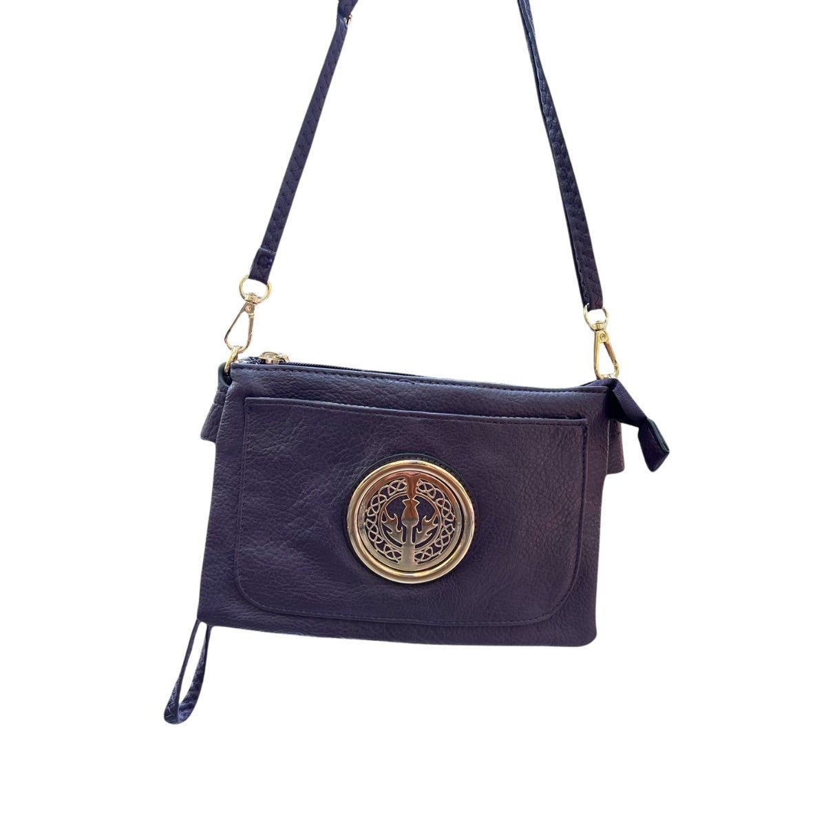 Scottish Thistle Slip Pocket Bag - Purple