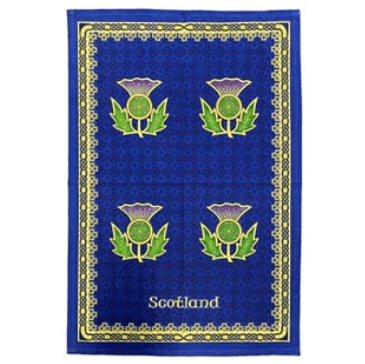 Scottish Thistle Spiral Tea Towel - The Celtic Gift Store - Kitchenware