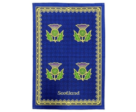 Scottish Thistle Spiral Tea Towel - The Celtic Gift Store - Kitchenware