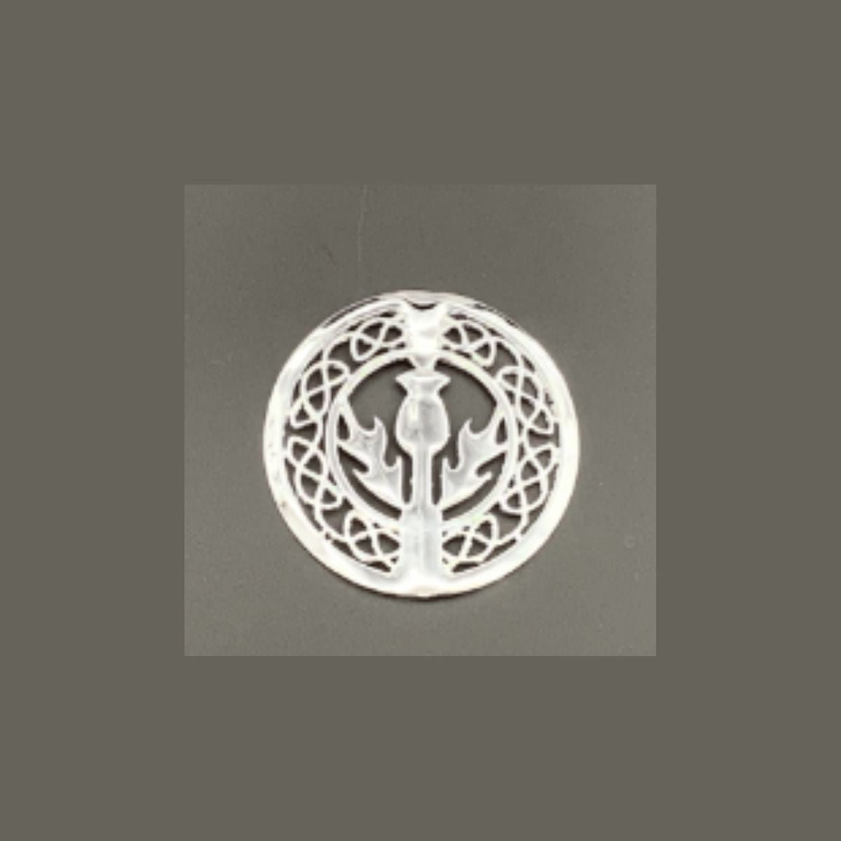 Scottish Thistle Tri Zip Pocket Bag - Black