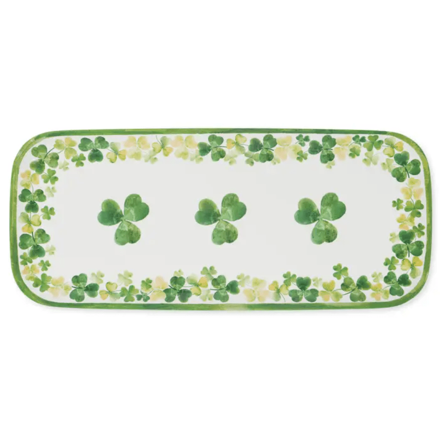 Shamrock 15" Melamine Rectangle Tray - The Celtic Gift Store - 