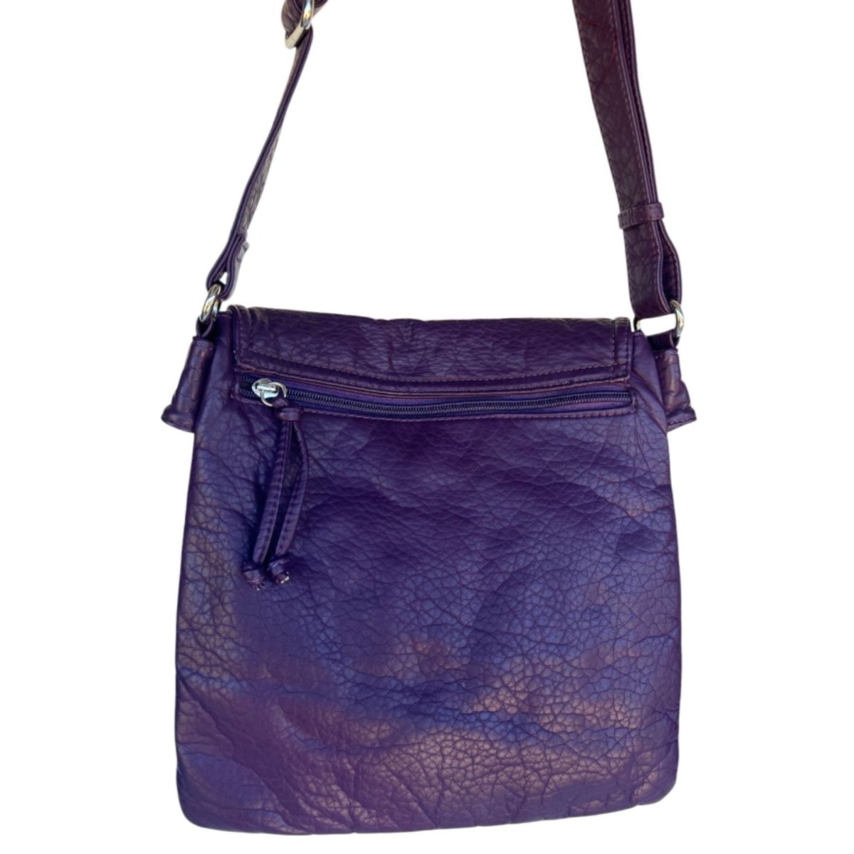 Shamrock Double Flap Crossbody Bag - Black