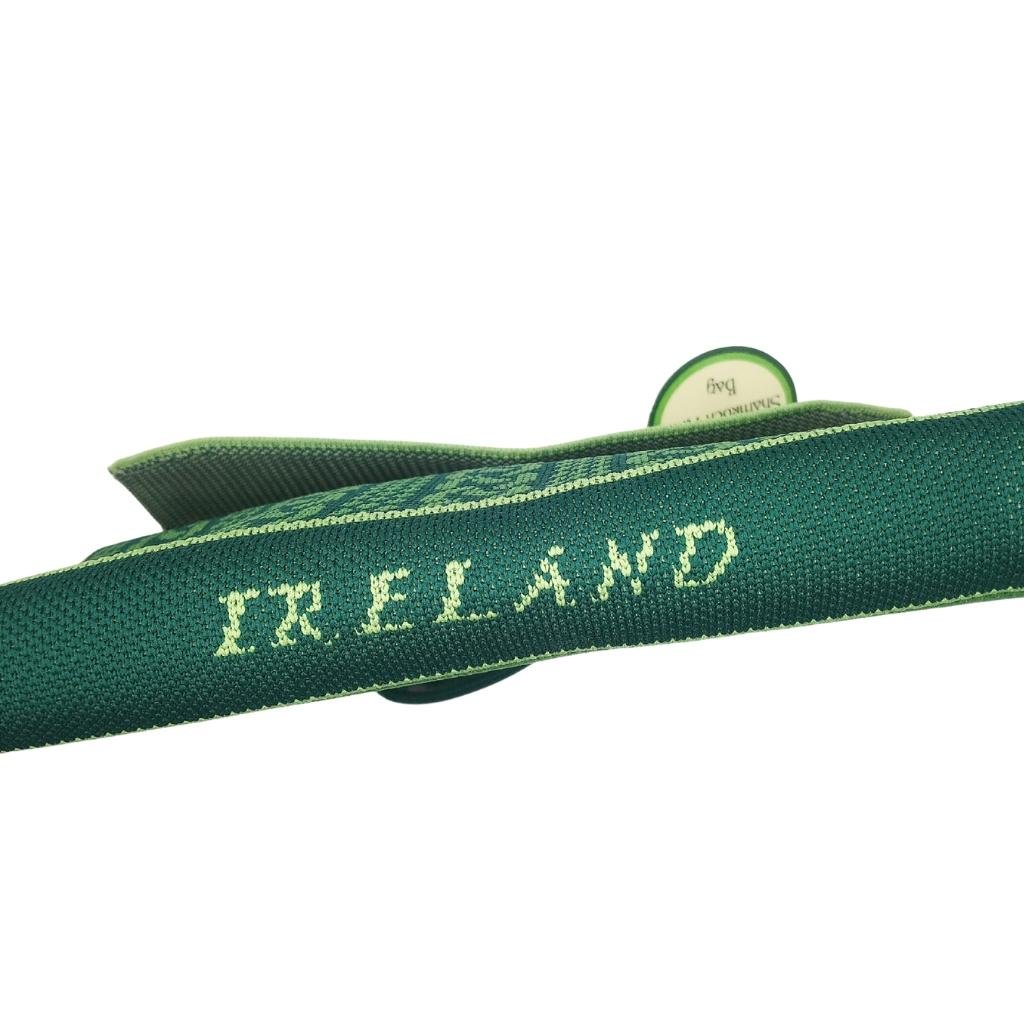 Shamrock Emblem Knit Shoulder Bag