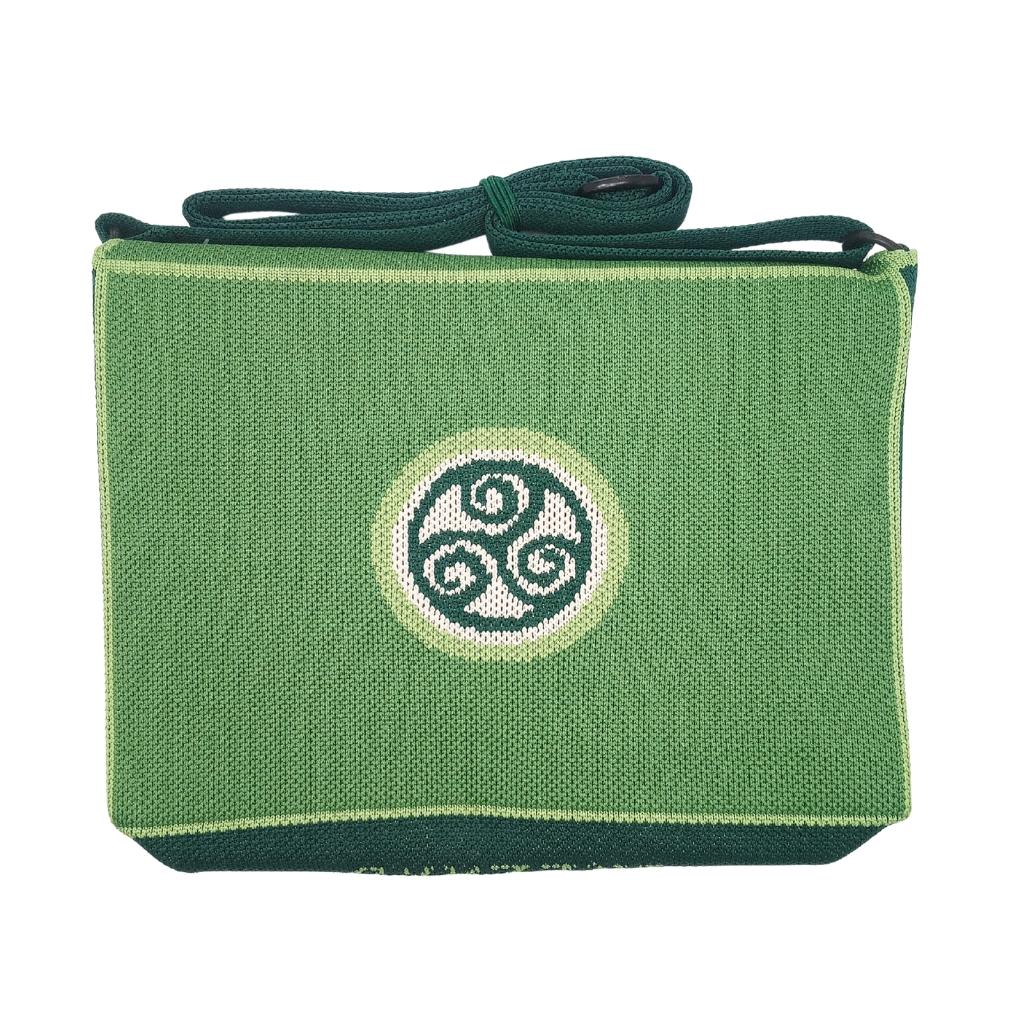 Shamrock Emblem Knit Shoulder Bag