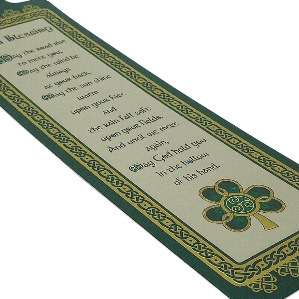 Shamrock Irish Blessing Bookmark