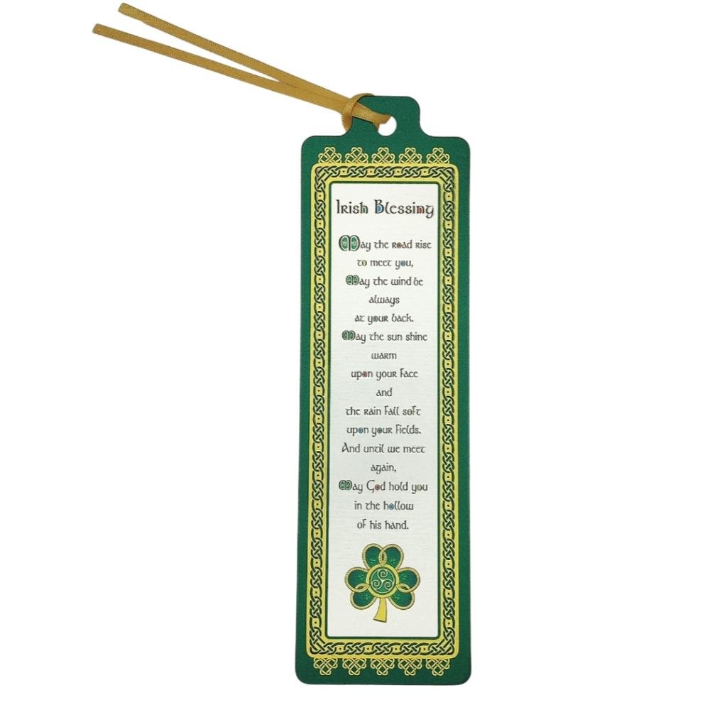 Shamrock Irish Blessing Bookmark
