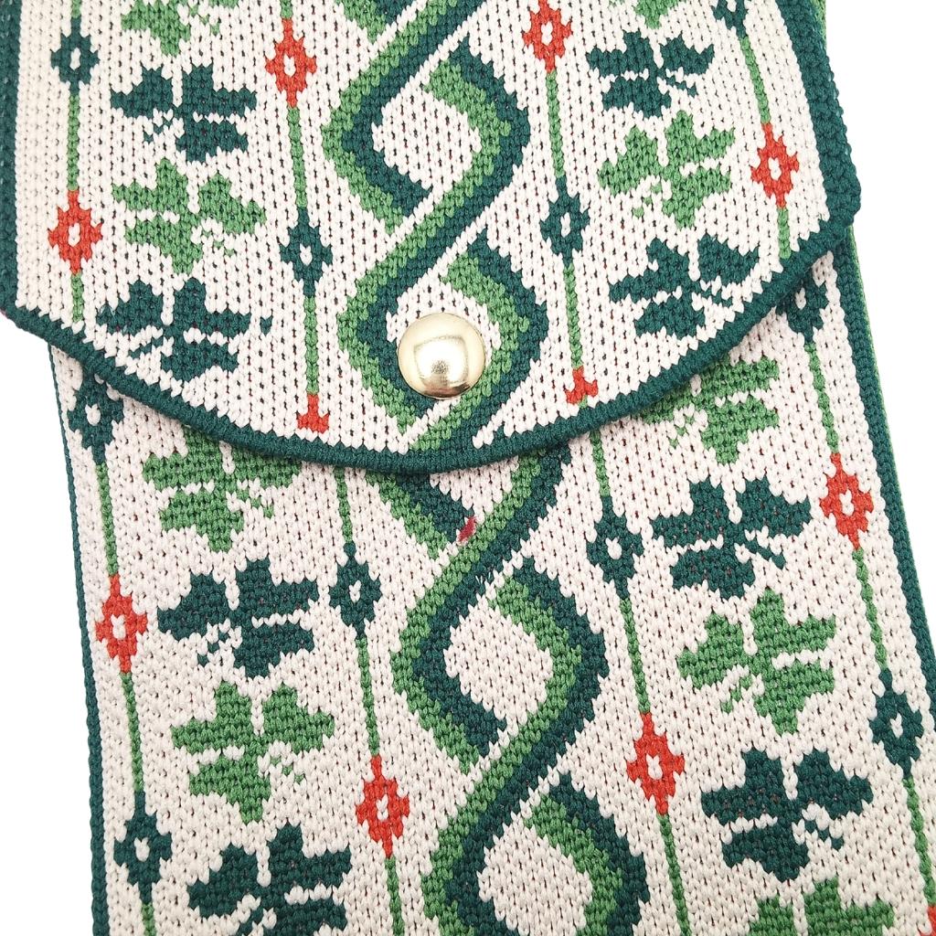 Shamrock Knotwork Knit Crossbody Bag
