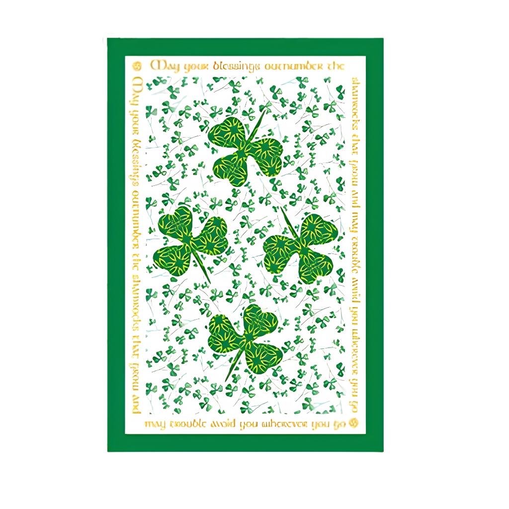 Shamrocks Blessing Tea Towel
