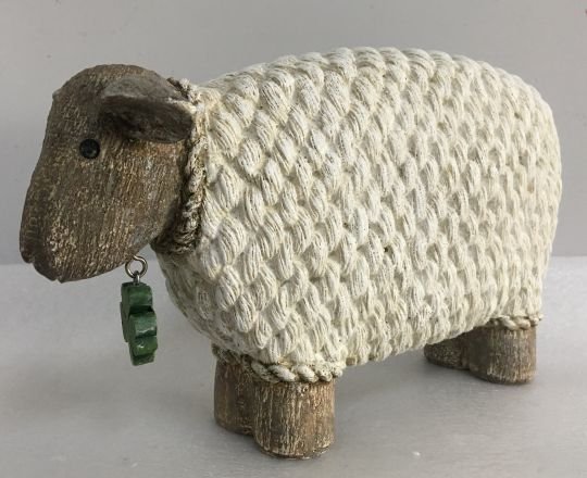 Sheep with Shamrock Charm - The Celtic Gift Store - Decor