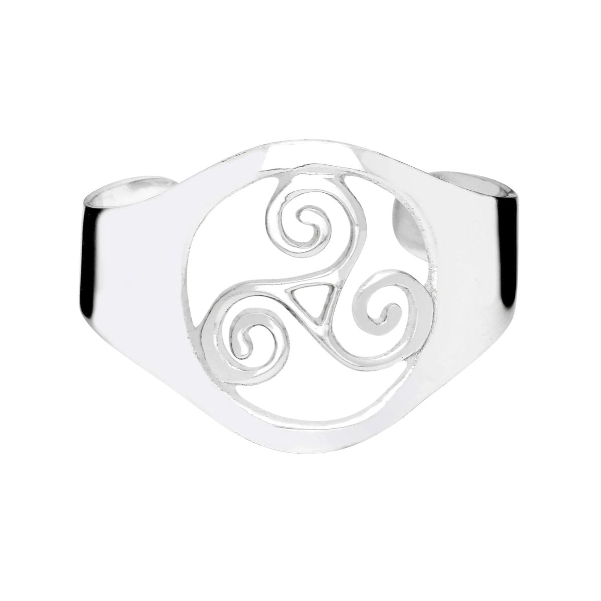 Silver Celtic Triple Spiral Bangle