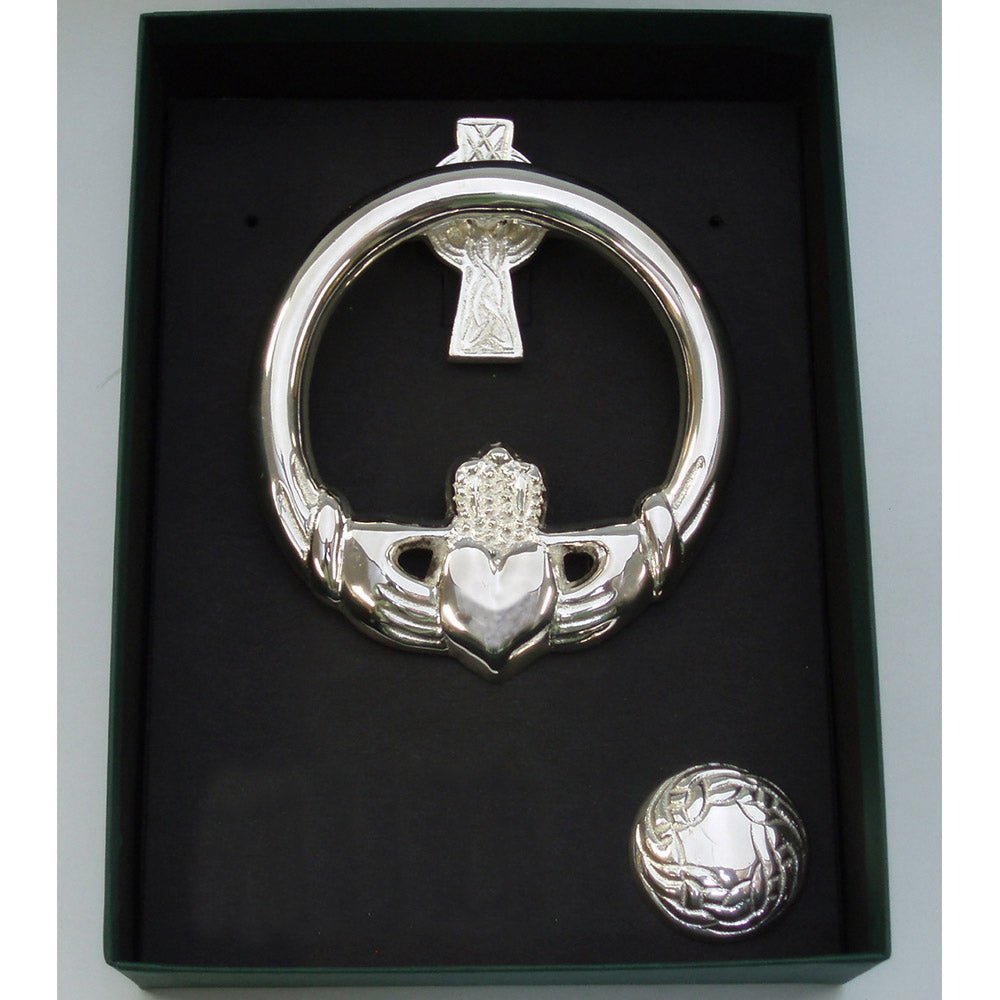 Silver Claddagh Door Knocker - The Celtic Gift Store - Decor
