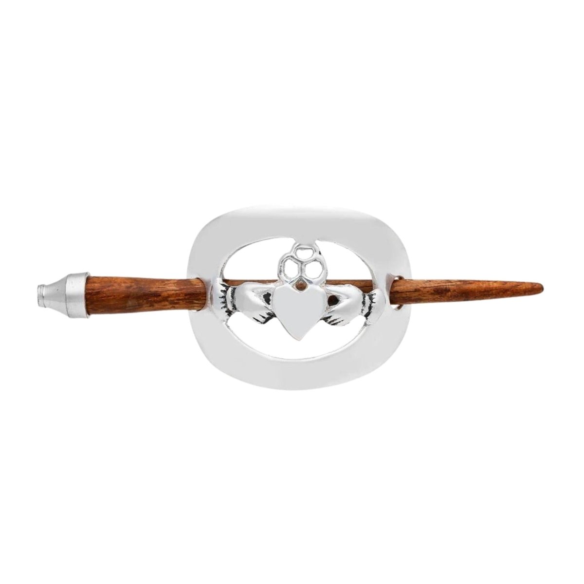 Silver Claddagh Hairslide (Large)