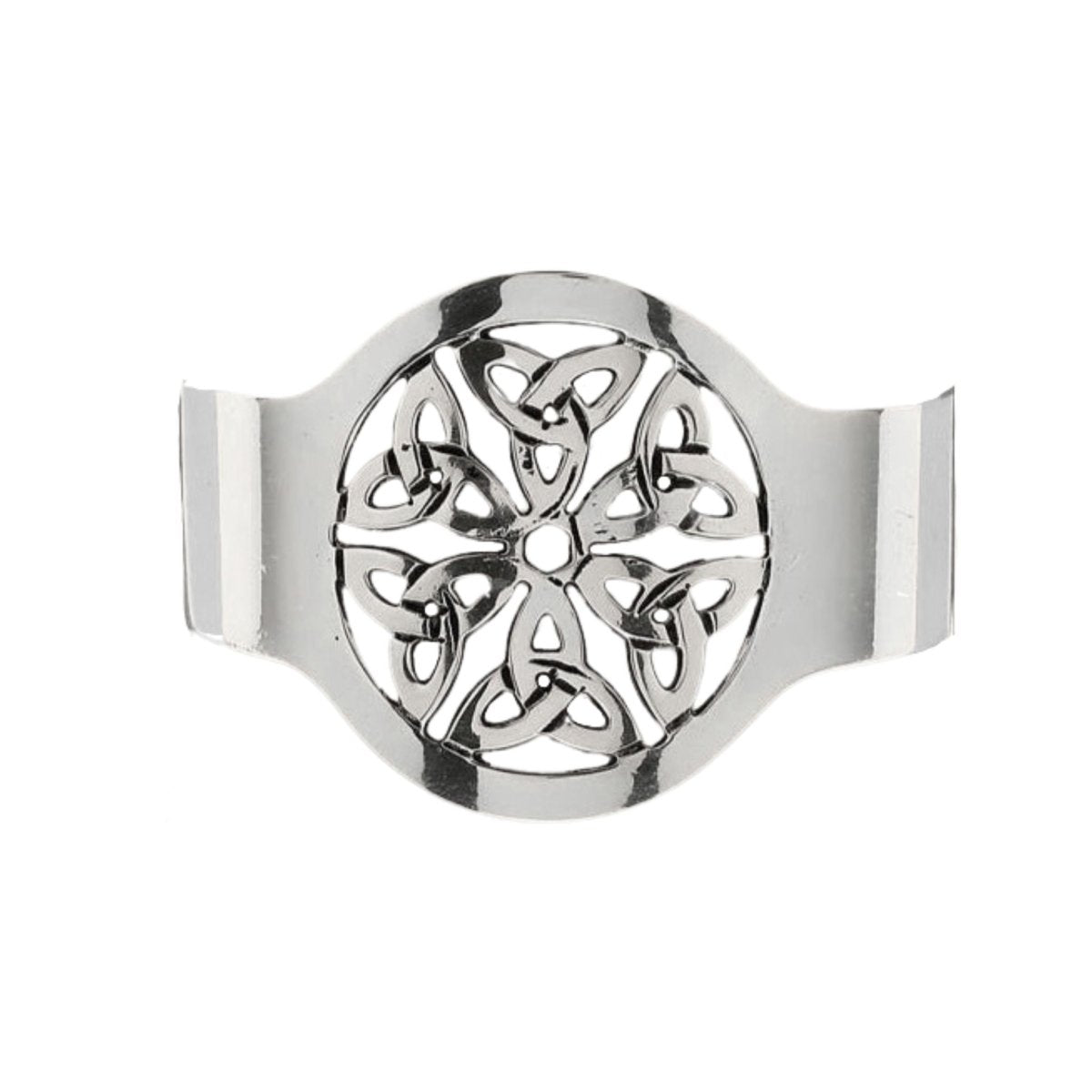 Silver Interlocking Trinity Knot Bangle