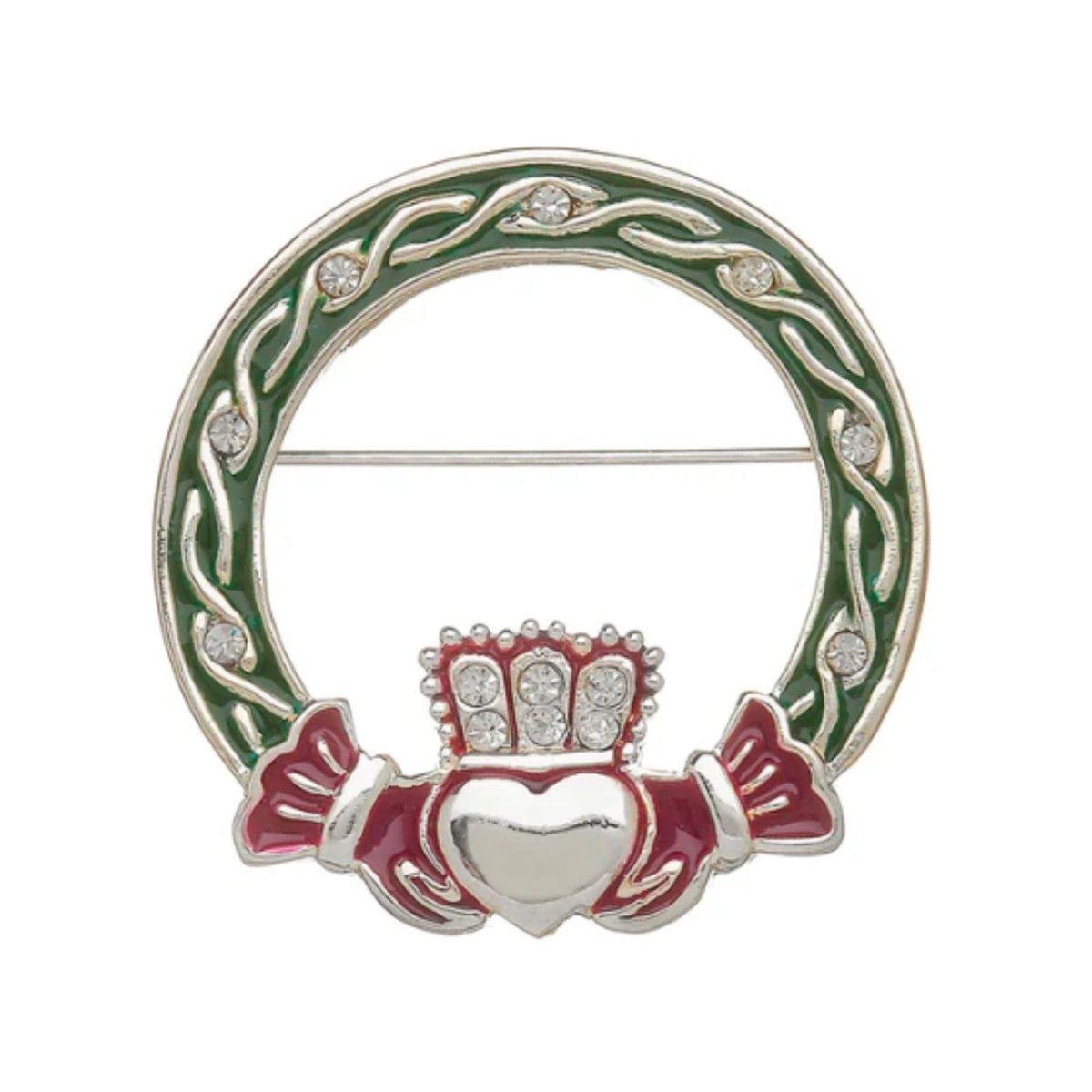 Silver Plated Claddagh Brooch - The Celtic Gifts Store - Jewelry