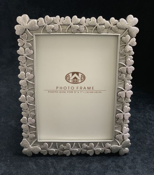 Silver Shamrock Frame 5x7 - The Celtic Gift Store - Decor