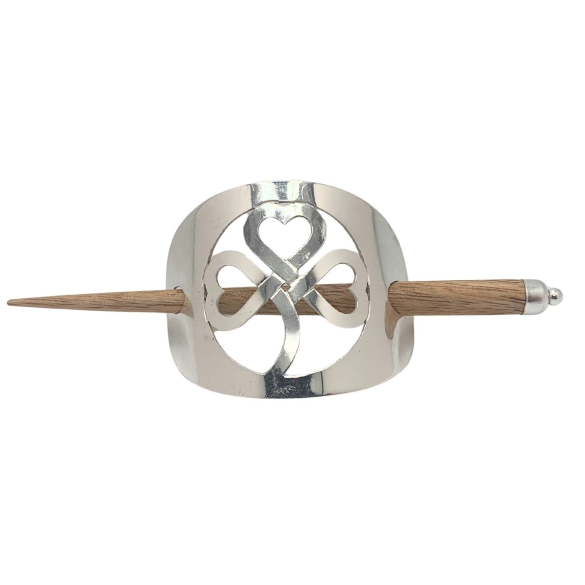 Silver Shamrock Hairslide - The Celtic Gift Store - Jewelry