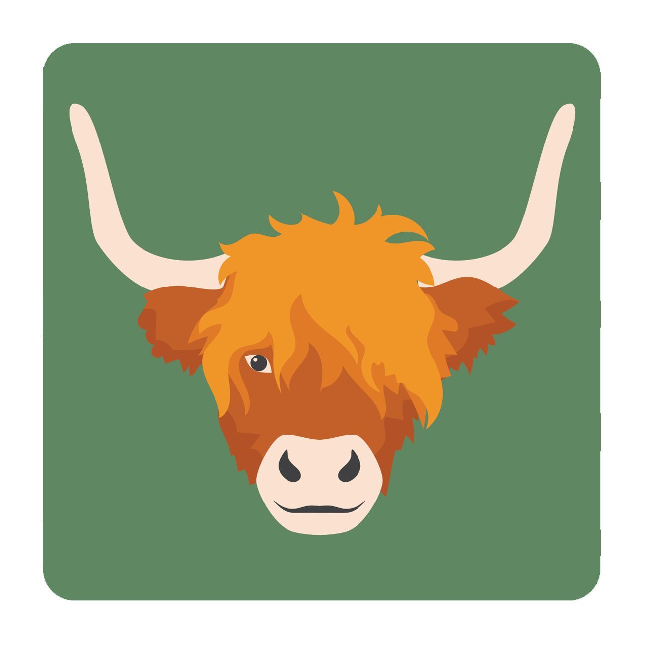 Single Highland Cow Coaster - The Celtic Gift Store - Tableware