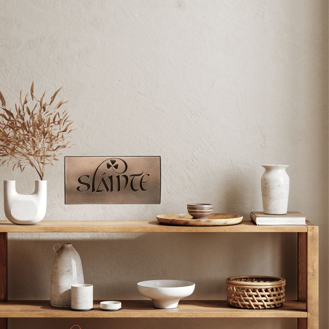 Sláinte Bronze Wall Plaque - Large