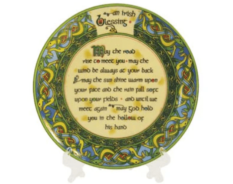 Small Irish Blessing Plate (4") - Irish Weave - The Celtic Gift Store - Decor