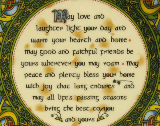 Small Irish God Bless Our Home Plate (4") - Irish Weave - The Celtic Gift Store - Decor