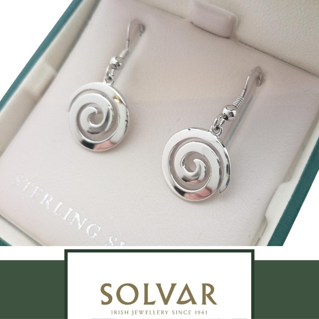Small Sterling Silver Celtic Spiral Earrings